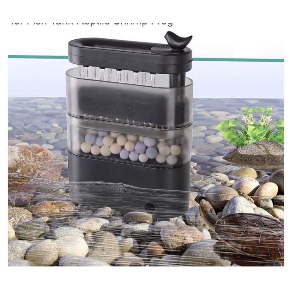 AQQA 160GPH Turtle Tank Filter for 8-30 Gallon, Turtle Filter Low Water Filter
